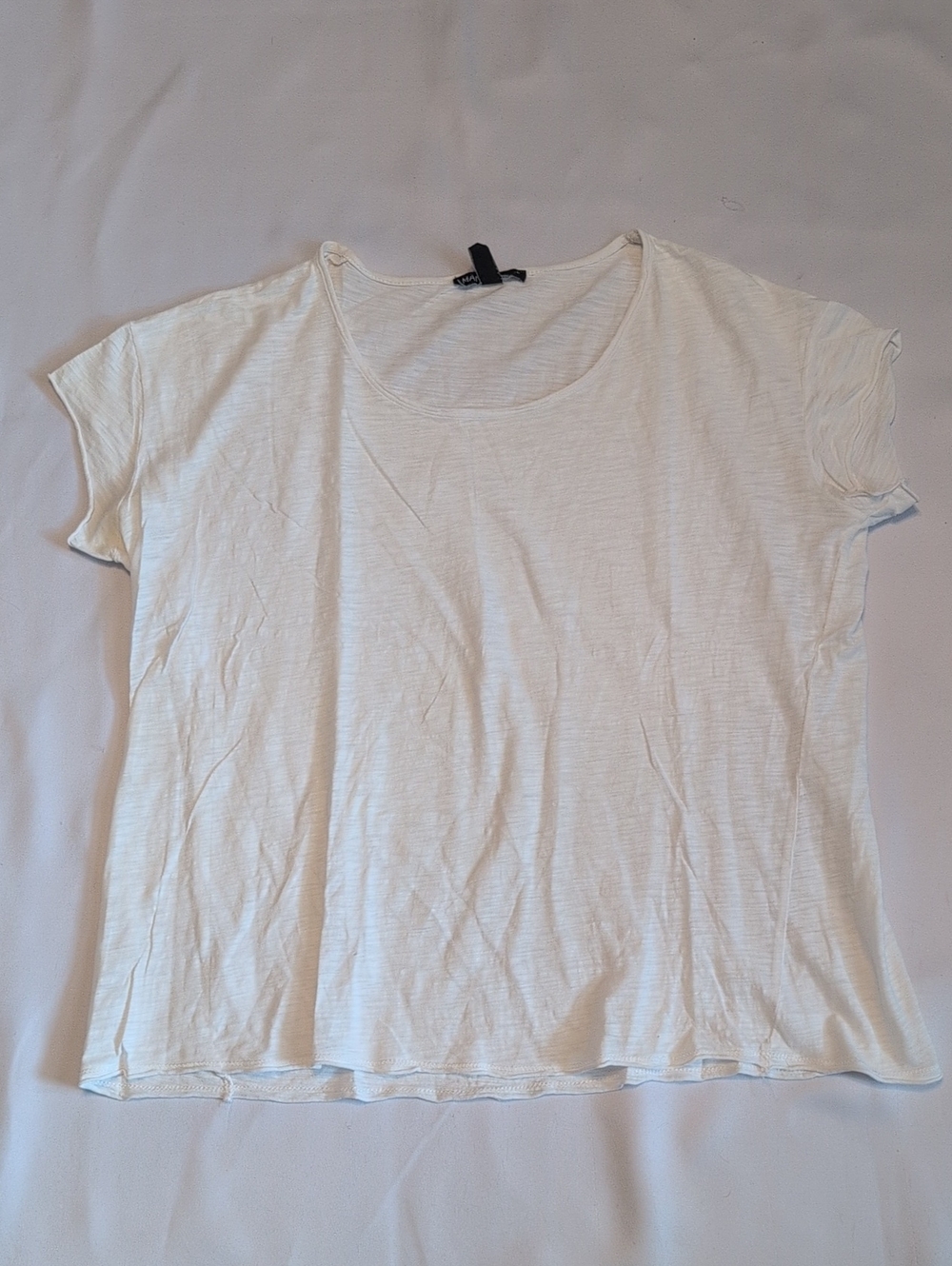 Mango White Short Sleeve Tee